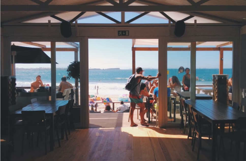 Beach cafe interior