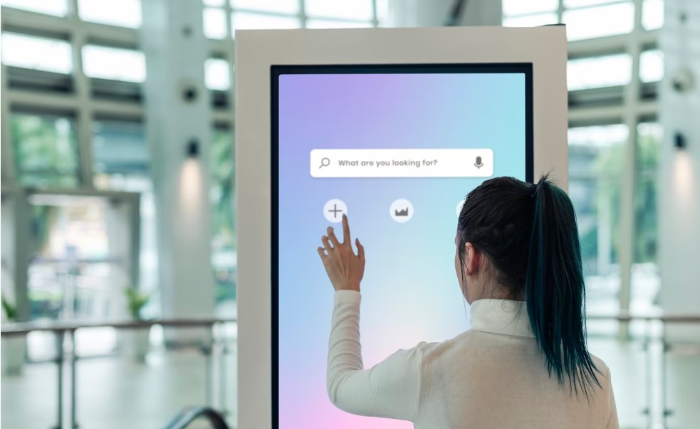 Interactive digital display in workplace