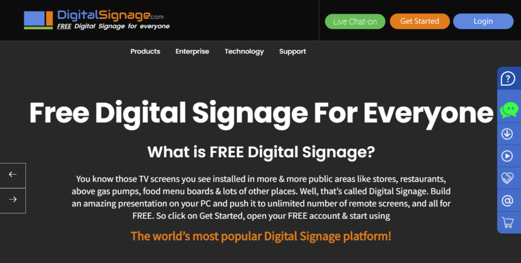 DigitalSignage.com homepage