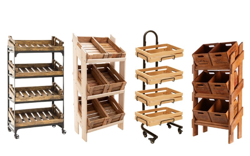 wooden crate stands