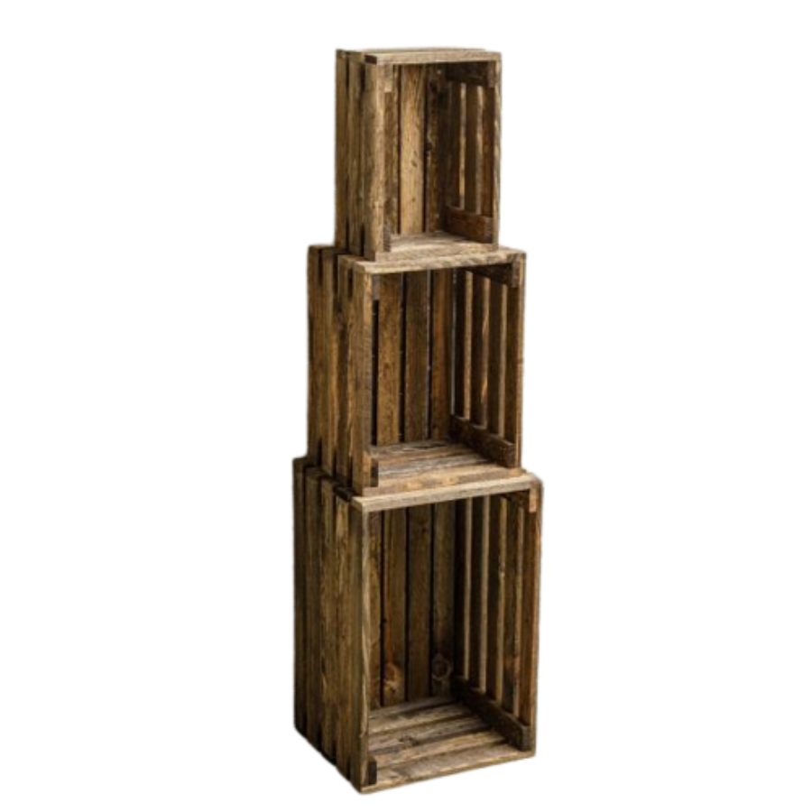 wood crate shelf 