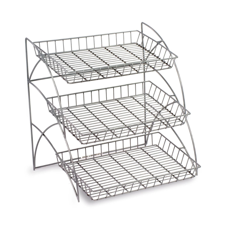 3-tiered wire display rack