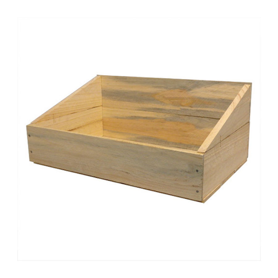 Slanted wood crate