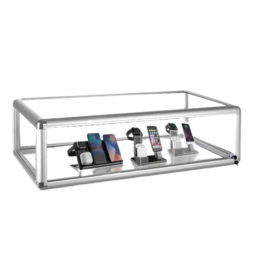glass counter top display cabinet