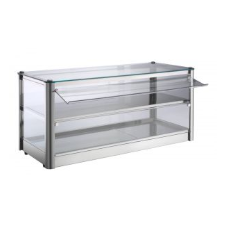 steel countertop display cabinet 