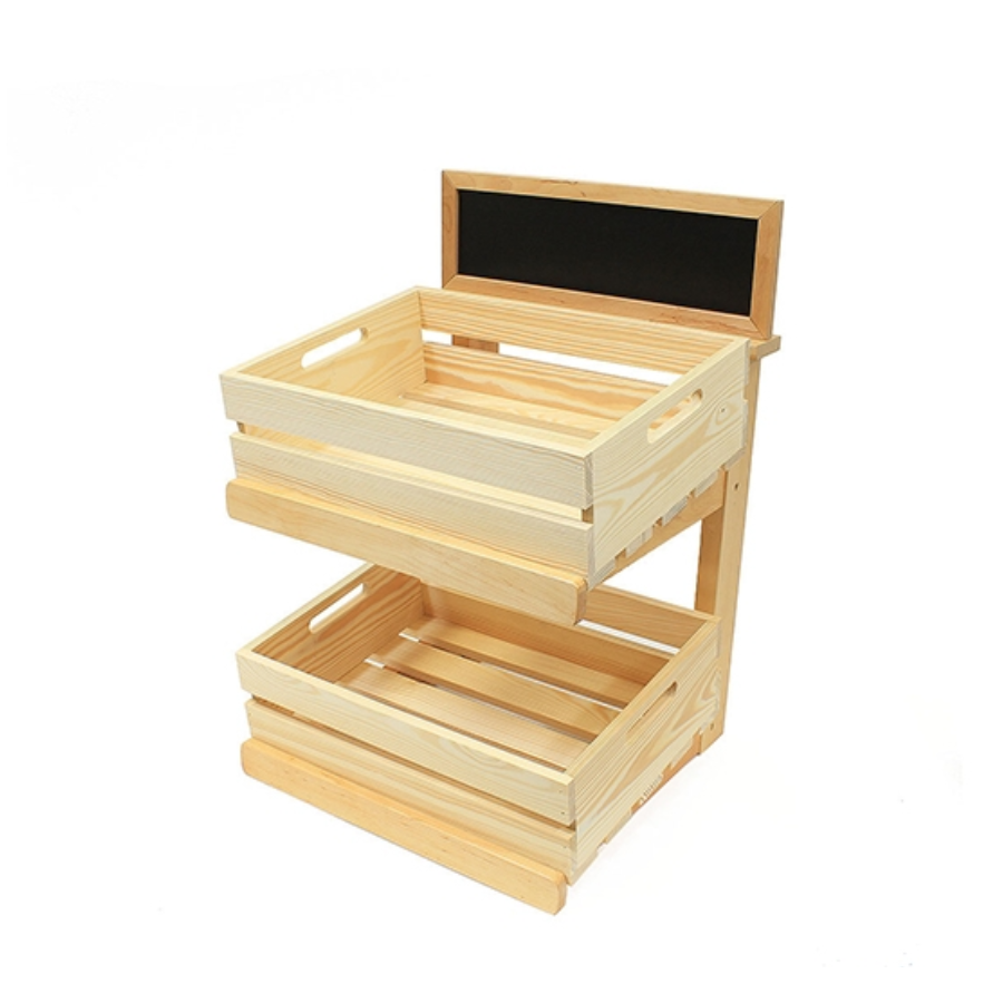 2-tier crate display stand