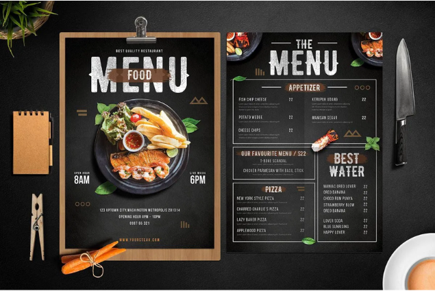 restaurant menu for maximing sales
