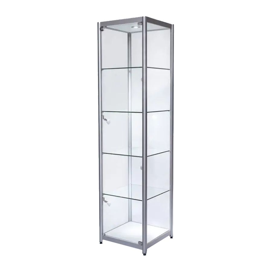 glass tower display cabinet